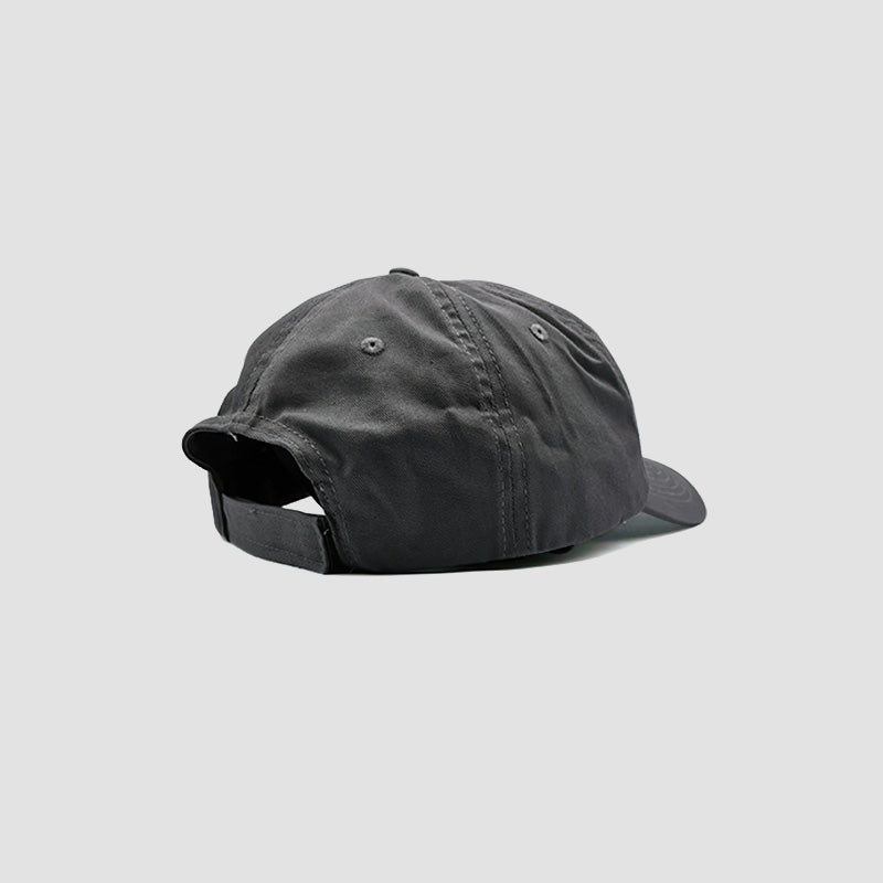 Rear view of Hard & Smart Sports Coaching baseball cap in graphite grey