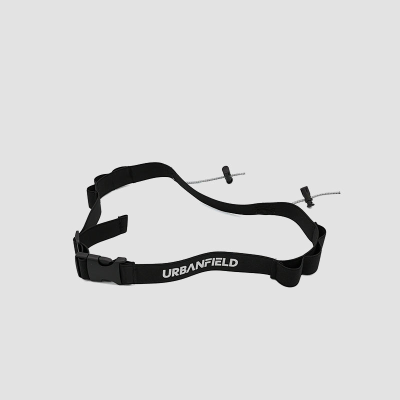 Rear view of Hard & Smart Sports Coaching triathlon race belt in black